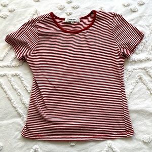 Carmen 100% Cotton Striped T, Simple Retro